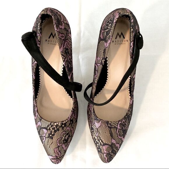 NWOT Madison by Shoe Dazzle Devany Lace Pumps - Picture 4 of 6